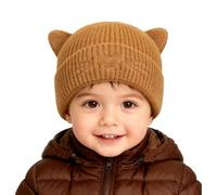 AYPOW Bébé Filles Garcons Bonnet avec Mignon Chat Oreilles pour 0-36 Mois,Enfant Doux Chaud Coupe-Vent Tricoté Hiver Chapeau, Élastique Cache-Oreilles Casquettes pour Activités en Plein Air