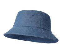 AYPOW Bob Seau Chapeau XXL Grosses Têtes Unisexe, Coton Denim Délavé Chapeau de Soleil d'extérieu, Chapeau de Pêcheur Pliables Respirants pour la Randonnée en Plein Air Voyage Hommes Femmes, 57-65cm