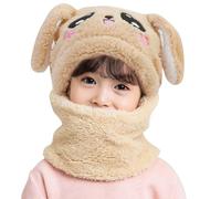 AYPOW Bonnet Cagoule en Polaire Thermique Enfants 1-8 Ans, Chapeau Animal Original Multifonction Coupe en Polaire Chapeaux et Écharpe pour Garçons Filles Tout-Petits Activités en Plein Air