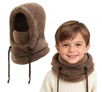 AYPOW Cagoule d'hiver Thermique pour Enfants 3-10, Multifonction Coupe-Vent Réglable Masque de Ski, Bonnet en Polaire Chaude, Casquette Cache-Cou Tour de Cou écharpe pour Garçons Filles Plein Air