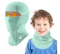 AYPOW Cagoule d'Hiver Thermique pour Enfants 4-12Ans, Coupe-Vent Masque de Ski Balaclava Cyclisme, Casquette Bonnet Chapeau Cache-Cou en Polaire Tour de Cou écharpe pour Garçons Filles Plein Air