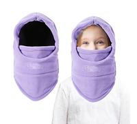 AYPOW Cagoule d'hiver Thermique pour Enfants 4-9 Ans, Multifonction Coupe-Vent Réglable Masque de Ski, Bonnet en Polaire Chaude, Casquette Cache-Cou Tour de Cou écharpe pour Garçons Filles Plein Air