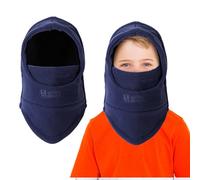 AYPOW Cagoule d'hiver Thermique pour Enfants 4-9 Ans, Multifonction Coupe-Vent Réglable Masque de Ski, Bonnet en Polaire Chaude, Casquette Cache-Cou Tour de Cou écharpe pour Garçons Filles Plein Air