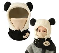 AYPOW Cagoule d'hiver Thermique pour Enfants, Cagoule Polaire Tour de Cou Chapeau Réglable Cache Cou Oreilles Bonnet Masque de Ski Balaclava Animal, Hiver Garçon Fille pour Enfant 4-10 Ans