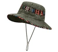 AYPOW Chapeau de Soleil Unisexe UPF 50+ en Denim Coton Vintage Délavé - Bob Cowboy Respirant et Pliable pour Homme Femme - Safari en Jean Extérieur