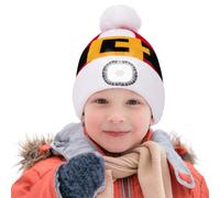 AYPOW Enfants LED Bonnet Chapeau Lumineux, Casquette de Lampe Frontale LED Rechargeable par USB, Chapeaux éclairée en Tricot Chaud d'hiver, Gradable Amovible, Cadeaux de Noël pour Garçons et Filles