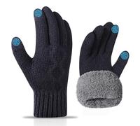 AYPOW Gants d'hiver Chauds Hommes Femme, Thermo Gants Chauffant Gant Tactile Tricotés Élastiques Gants Doublure en Polaire Douce Anti Froid Épais Mitaines pour Sport Randonnée Course à Pied Ski Velo