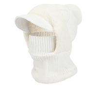 AYPOW Hiver Chaud Tricoté Bonnet Et Ensembles De Cache-Cou, Cagoule Bonnet Femme Hiver Chaud Balaclava éCharpe à Capuche Chapeaux Avec Doublure polaire Masque Facial Pour Les Sports De Plein Air