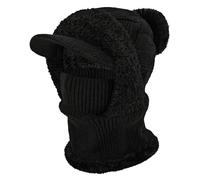 AYPOW Hiver Chaud Tricoté Bonnet Et Ensembles De Cache-Cou, Cagoule Bonnet Femme Hiver Chaud Balaclava éCharpe à Capuche Chapeaux Avec Doublure polaire Masque Facial Pour Les Sports De Plein Air