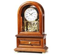 AYRELY® Horloge de cheminée Classique pour Salon - Finition élégante en Bois - Pendule Rotatif - Horloge de Bureau pour Salon, Chambre à Coucher, décoration de Ferme