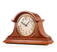 AYRELY® Horloge de cheminée Grandfather avec Carillon horaire/Quart d'heure - Cadre en Bois élégant - Horloge de Table à Piles - Horloge de cheminée Vintage pour Salon ou décoration d'intérieur