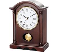 AYRELY® Pendule de cheminée Classique - Finition Bois élégante avec balancier doré, Horloge à Poser Vintage pour Salon, Chambre ou décoration de Maison de Campagne