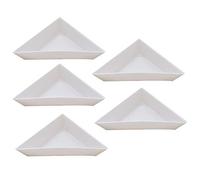 Ayrsjcl 5pcs Ongles Boîte Rangement Triangle Plaque Plateau Support Conteneur Paillettes Coupe Manucure Outil