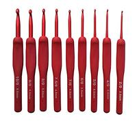 Ayrsjcl 9pcs Aiguille À Tricoter Poignée en Aluminium Aluminium Pull Crochet Sweat Kit