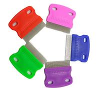 Ayrsjcl Puces Poux Peignes Brosses Terminator Fine Oeuf Poussière Nit Déblayage Libre Acier Inoxydable Lice Peigne Peigne Chien