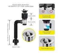 AYRTEGI VNJUGF Rallonge de Tuyau d'évier Extensible, Tube de Drainage Flexible for évier, Tuyau d'extension coudé, Tuyau de Siphon en P for Salle de Bain et Cuisine wanglan(Top Version)