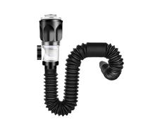 AYRTEGI VNJUGF Rallonge de Tuyau d'évier Extensible, Tube de Drainage Flexible for évier, Tuyau d'extension coudé, Tuyau de Siphon en P for Salle de Bain et Cuisine wanglan(Press)