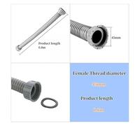 AYRTEGI VNJUGF Tuyau d'extension de Tuyau de vidange ondulé Universel for Machine à Laver et Lave-Vaisselle, diamètre 45/58 mm à 0,4 à 1 m, 1 pièce wanglan(45mm-0.8m)