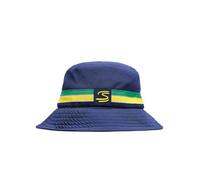 Ayrton Senna F1 Bob rayé bleu, taille unique Taille unique