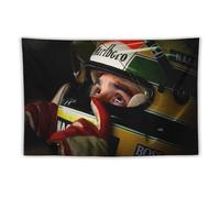 Ayrton-Senna Formula One Motosport F1 Poster de célébrités (67) Impression murale Tapisserie Peinture Tapisserie Œuvres d'art Idée cadeau esthétique pour chambre 101,6 x 152,4 cm