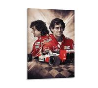 Ayrton-Senna Formula One Motosport F1 Poster d'œuvres d'art imprimé sur toile pour décoration d'intérieur 60 x 90 cm