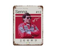 Ayrton Senna Plaque en métal vintage pour pub, club, café, bar, maison, décoration murale rétro 30 x 40 cm