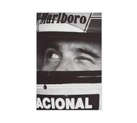 Ayrton Senna Poster sur toile pour décoration de chambre à coucher, bureau, chambre, cadeau (60 x 90 cm)