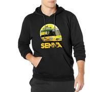 Ayrton Senna Racing Helmet Men Hoody Cotton Hoodies Black XL