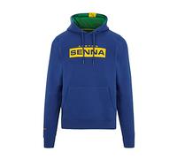 Ayrton Senna Sweat à Capuche à Manches Longues avec Logo imprimé - Bleu