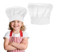 Aysatogc Bonnet de cuisinier pour enfant - Réglable - Élastique - Unisexe - Pour enfants et adultes - Pour homme et femme