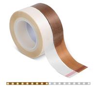 Aysatogc Lot de 2 rouleaux de ruban adhésif occultant LED - 100 % léger - Pour appareils électroniques - Rétroéclairage TV - Pour cuisine, chambre à coucher