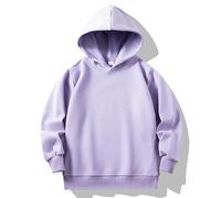AYSDSKI Sweat à capuche pour fille - Couleur unie - Manches longues - Sweat ample avec poches - Automne - Hiver - Haut avec capuche - 1-12 ans, Violet, 150