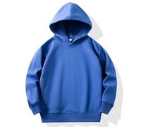 AYSDSKI Sweat à capuche pour fille - Couleur unie - Manches longues - Sweat ample avec poches - Automne - Hiver - Haut avec capuche - 1-12 ans, bleu, 100