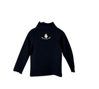 AYSDSKI T-shirts à manches longues pour filles - Imprimé lapin Kawaii - Haut demi-col roulé - Couleur unie - Maillot de corps pour enfants - Automne - Hiver - Pull en coton - Manches longues - Pull