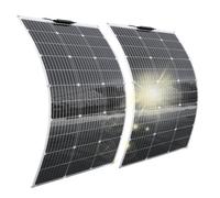 Aysolar 200W 12V Panneau Solaire Souple 2pc 100W Monocristallin Panneaux Solaires pour 12V/24V Batterie Camping-Car Camper Van Bateaux Caravane et autres Surfaces Irrégulières