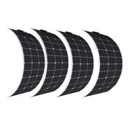 Aysolar 400W 12V Panneau Solaire Souple 4x100W étanche Monocristallin pour Camping-car, Remorque, Bateau, Camper, Van, Voiture, Charge de batterie