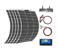 Aysolar 500W 12V Kit Solaire 5pcs 100W Panneau Solaire flexible Monocristallin Cellule Module avec 50A Contrôleur pour bateau RV camping-car toit caravane voiture batterie
