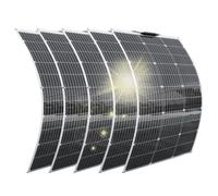Aysolar 500W Panneau Solaire Souple 5pc 100W 12V Monocristallin Panneaux Solaires pour Batterie Camping-Car Camper Van Bateaux Caravane et autres Surfaces Irrégulières