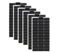 Aysolar 600W 12V Panneau Solaire Souple 6x100W étanche Monocristallin Panneaux Solaires pour Camping-car, Remorque, Bateau, Camper, Van, Voiture, Charge de batterie