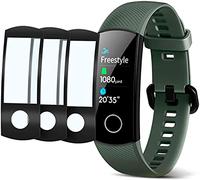 AYSOW Protecteur D'écran pour Honor band 5 [3 pièces] de Haute Qualité 9H en Verre Trempé Résistant à la Rayure Protecteur D'écran Rond 2.5D Anti-Bulles Facile à Installer Support 3D