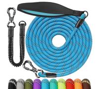 Aystkniet Longe pour Chien avec Cordon Elastique, Deux Façons D'utiliser, 3M 5M 10M 15M 20M 30M Laisse de Dressage pour Chien avec Crochet de Verrouillage pour Petits, Moyens et Grands Chiens