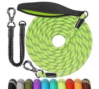 Aystkniet Longe pour Chien avec Cordon Elastique, Deux Façons D'utiliser, 3M 5M 10M 15M 20M 30M Laisse de Dressage pour Chien avec Crochet de Verrouillage pour Petits, Moyens et Grands Chiens