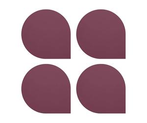 AYTM Dessous de verre Stilla Lot de 4 Bordeaux