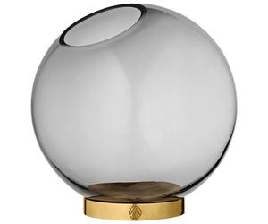 AYTM GLOBE Vase avec Support Noir/Or Ø21 cm