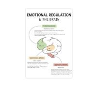 AYTREDF Impression sur toile « Emotional Regulation in The Brain, Fight or Flight Freeze Response Survival Brain Survival » - Décoration pour chambre à coucher, bureau, chambre - 40 x 60 cm