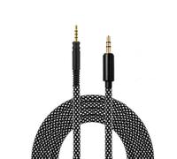 AYTREW Cordon d'écoute supra-auriculaire pour HD558 | Fiche plaquée or 3,5 mm, noir et blanc, ligne de 150 cm pour les espaces de travail domestiques