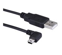Ayu-5 Mètres Usb 2.0 A Mâle À Mini B Câble Usb 90 Degrés Angle Gauche Cordon De Charge Rapide Pour Voiture Dash Cam Dvr Gps Appareils Photo Numériques Navigateur