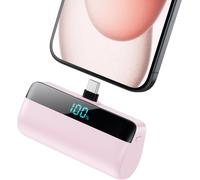 Ayu-Batterie Externe 5200mah Pour Iphone 16/15 Series, Pd Charge Rapide Usb C Power Bank Avec ¿¿Cran Lcd Chargeur Portable Compatible Avec Iphone 16/15 Plus Pro Max, Samsung S24/23, Huawei Etc - Rose