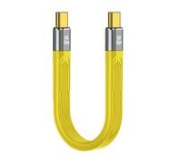 AYU-- Câble de données USB Type-C mâle vers USB4 mâle, plat et mince, FPC, 40 Gbps, 100 W, 8 K, 13 cm, pour ordinateur portable et téléphone, jaune