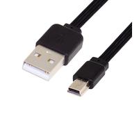 AYU-Cable plat plat et fin USB 2.0 type A male vers mini USB male 5 broches pour FPV, disque et t¿¿l¿¿phone 13 cm